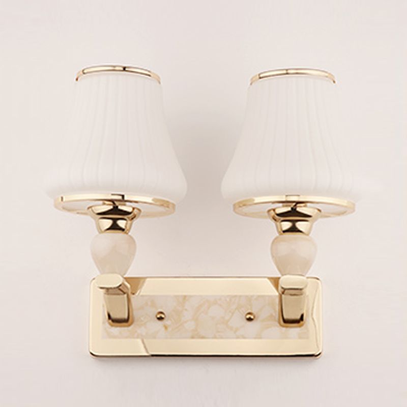 Multi -Leuchten Glaswand Licht moderner Stil Geometrische Formwandmontage in Weiß