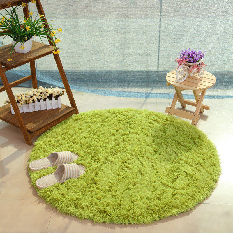 Modern Living Room Rug Multi Color Plain Carpet Faux Wool Machine Washable Indoor Rug