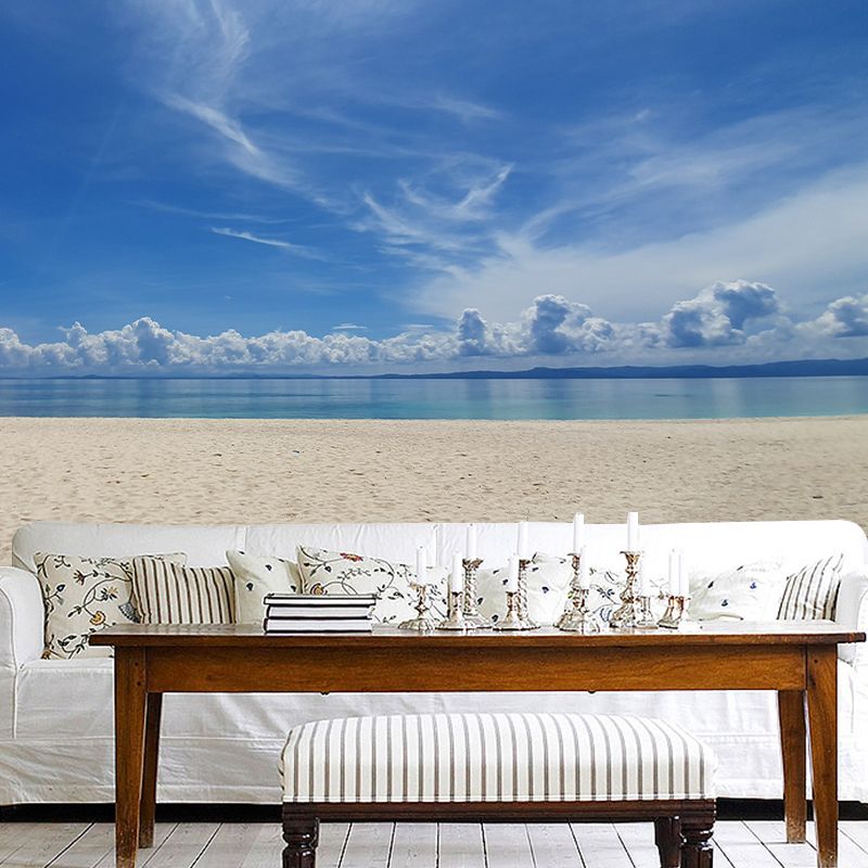 Environmental Photography Sea Beach Mural Wallpaper Drawing Room Wallpaper
