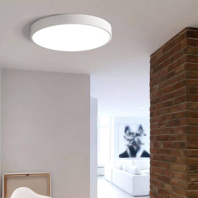 Luminaires de plafond encastrés de simplicité de lumière montée au plafond à LED ronde