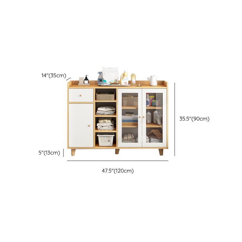 Modern Style Buffet Sideboard Wood Buffet Stand with Cabinets