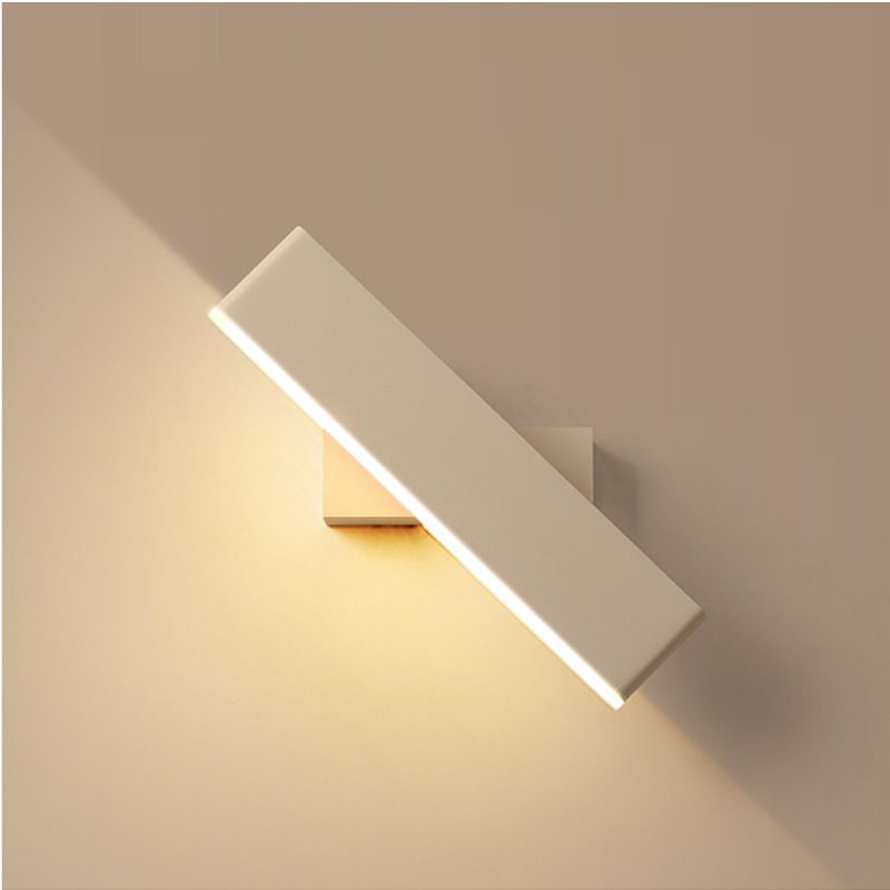 Lampe murale à LED à la mode moderne laquée en aluminium rotatif en aluminium Lumière murale avec une teinte acrylique