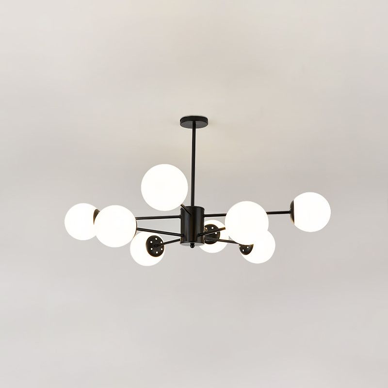 Multi-Lights Single-Tier Nordic Simple Style Metal LED Pendant Chandelier Light