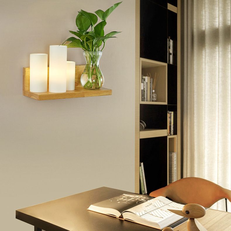 Noordse creatieve stijl muurlicht SCONCE houten wandlamp