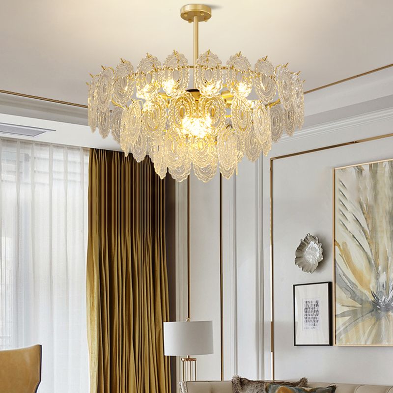 Lampada in stile moderno lampadario in metallo in metallo vetro a più luci ciondolo lampadario