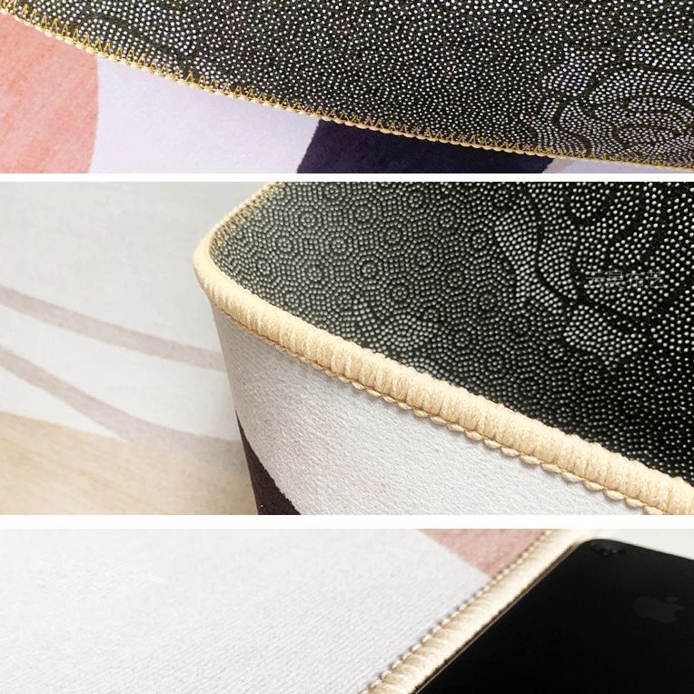 White Tone Abstract Lines Printed Rug Polyester Antique Carpet Stain Resistant Rug for Living Room