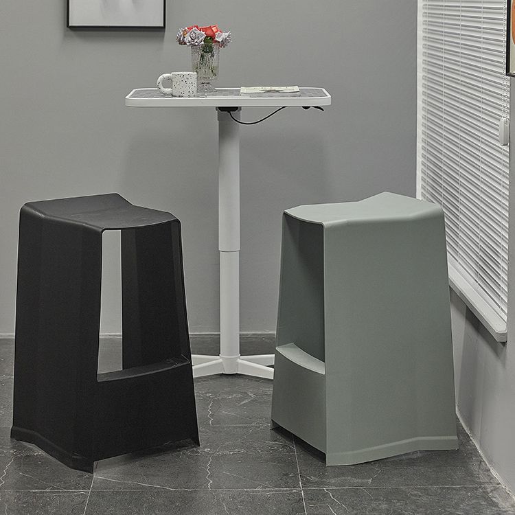 Plastic Bar Stool Modern Style Backless Bar Stools for Living Room