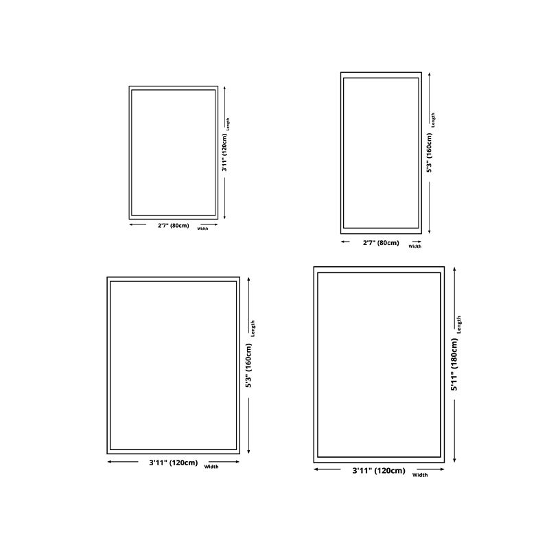 Modern Geometry Print Indoor Carpet Polyester Area Rug Washable Carpet for Home Decoration