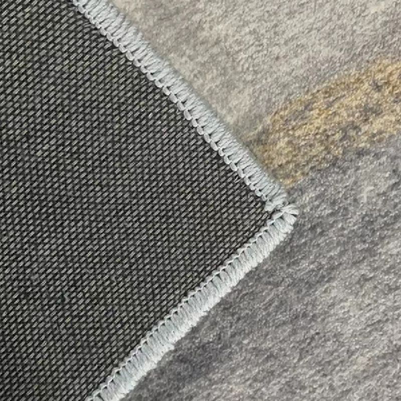 Tapis de tapis moderne en or tapis lavable en polyester pour le salon
