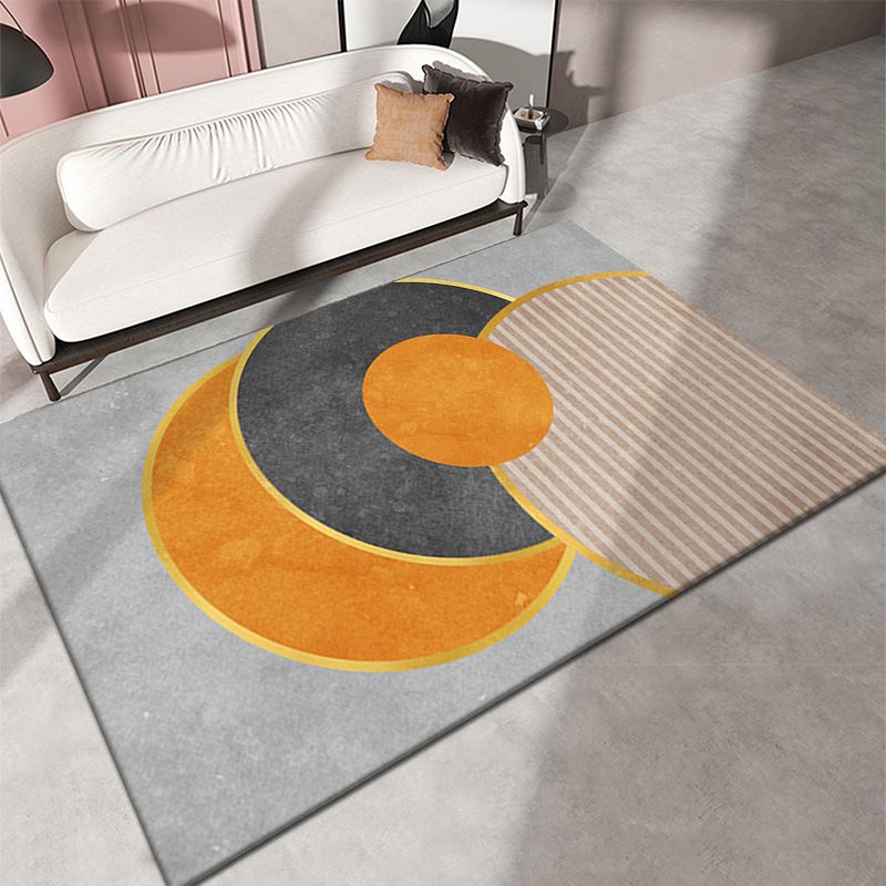 Zwarte woonkamer Tapijt geometrisch patroon Modern gebied tapijt polyester niet-slip achterste tapijt tapijt