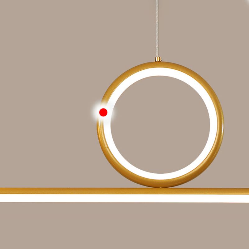 Nordic Metal Island Light Gold Geométrico 4 Lights Island Colgante para comedor