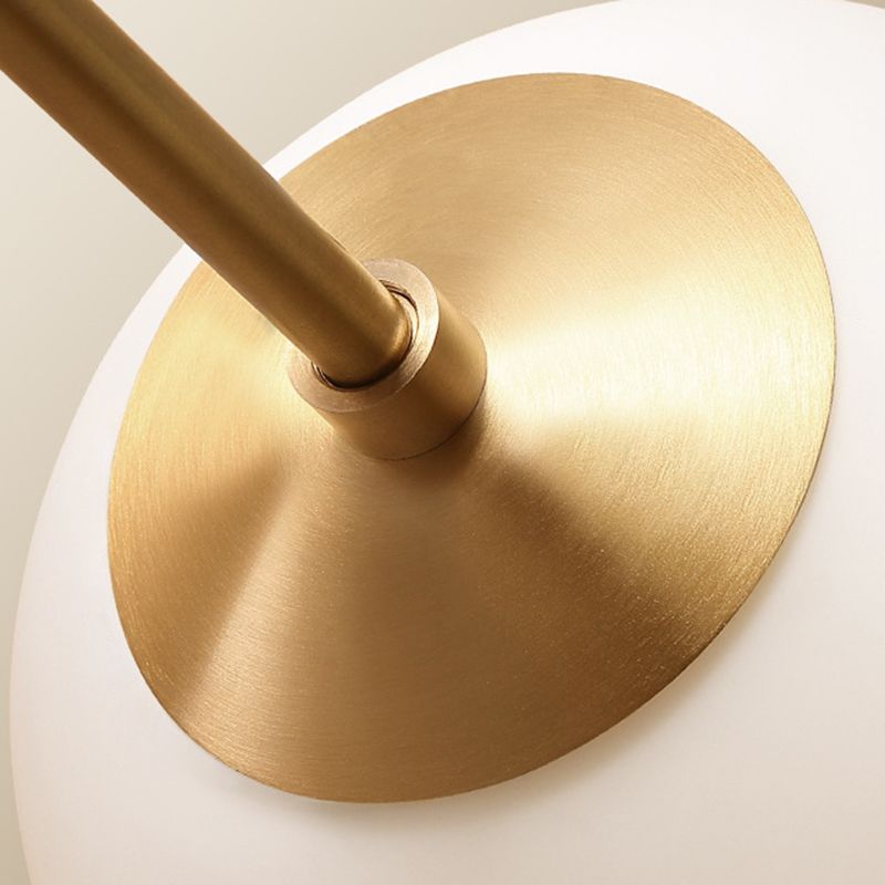 Ball Shape Glass Chandelier Modern Style 7 Lights Island Ceiling Light in Gold