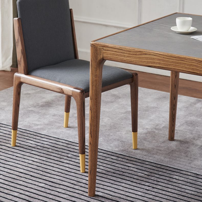 Carré 4 jambes table à manger industrielle table gris Tableau fixe de pierre fritté