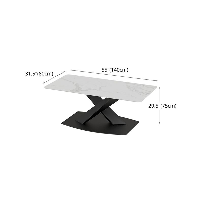 Modern Rectangle Dinette Set 1/2/5/7 Pieces Dining Table Set with Sintered Stone Top