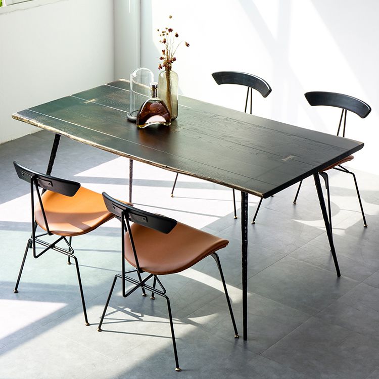 Industrial Dining Table Rectangle Wooden Dinner Table for Dining Room