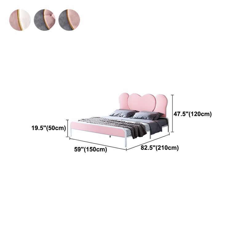 Standard Bed, Metal and Upholstered Bed With Headboard and Footboard