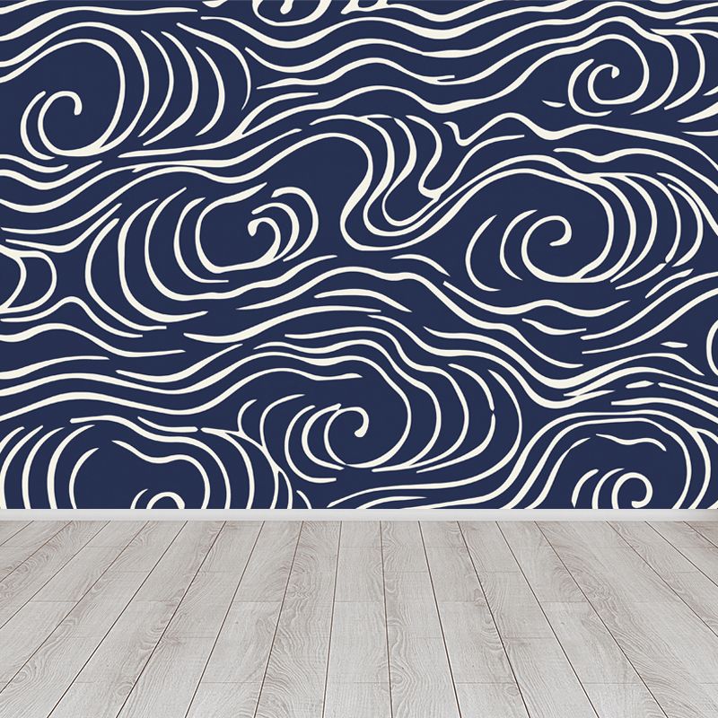 Flying Moire Print Mural Decal Guest Room Sky Scenery Wall Covering, Personalized