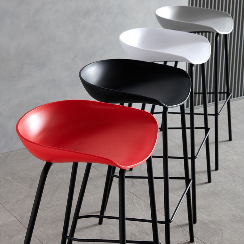 Industrial Metal Kitchen Dining Room Armless Stool Low Back Bar Stool