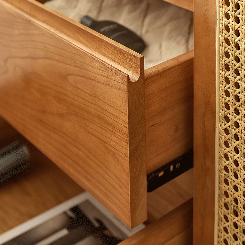 Solid Wood Wardrobe Armoire with Drawer Modern Wardrobe Closet