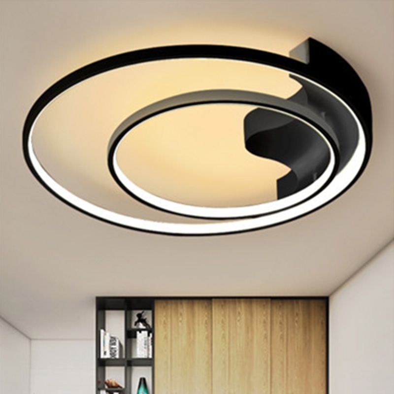 Lusvormige inbouwminimalistische metalen LED-plafondlamp voor slaapkamer