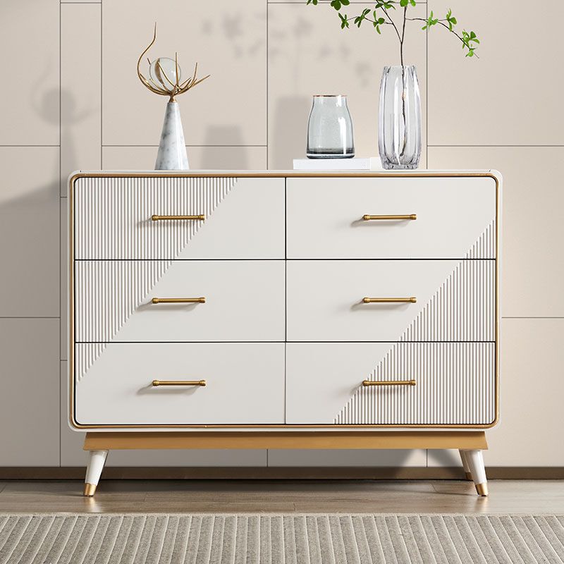 Glam Storage Chest Dresser Stone Storage Chest with 3/5/6 Drawers