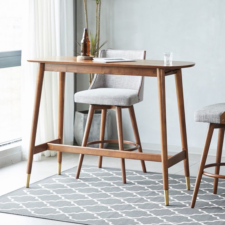 Industrial 40.7"H Bar Table Natural Wood Specialty Top Bistro Table for Living Room