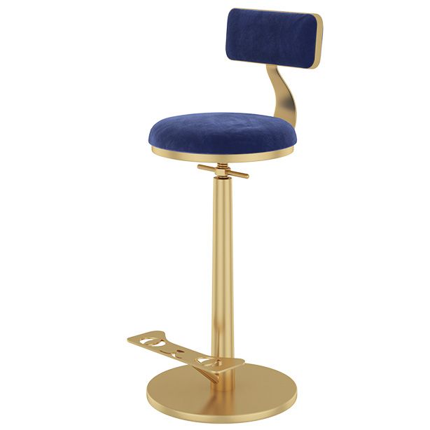 Indoor Footrest Counter Chair Adjustable Height Metal Swivel Counter Bar Stool