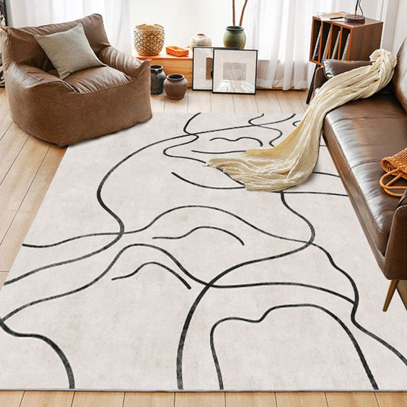 Oranje streep patroon tapijt modern polyester gebied tapijt anti-slip gemakkelijke tapijt tapijt voor woningdecoratie