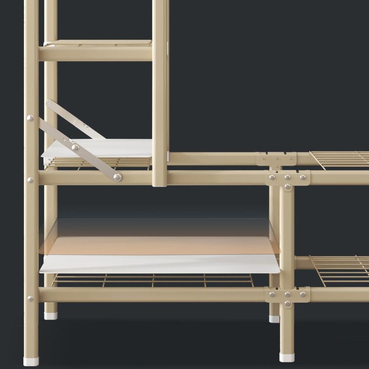 Contemporary Style Metal Wardrobe Cloth Rod Included Wardrobe Closet