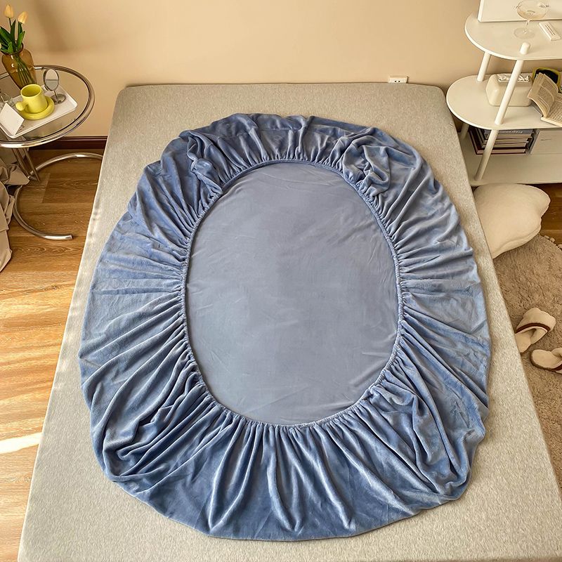 Flannel Bed Sheet Set Super Soft Solid Pillowcase for Bedroom