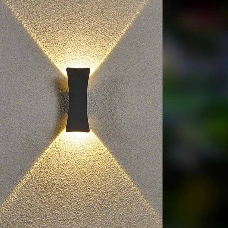Modern Minimalist Waterproof LED Wall Light Aluminium Outdoor Spotlight with Glass Shade
