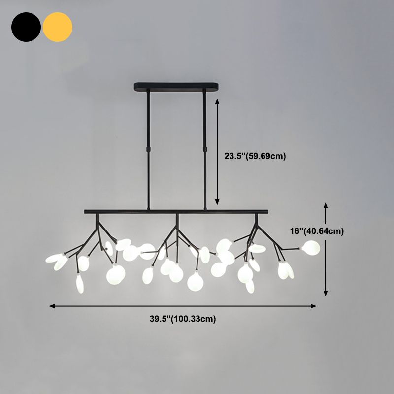 Modern Style Sputnik Shape Island Light Glass Chandelier Lamp for Dining Room