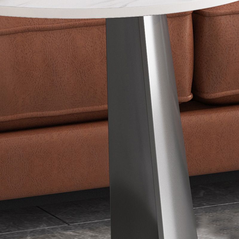 Modern 19.69" Tall Stone End Table Pedestal Side Accent Table
