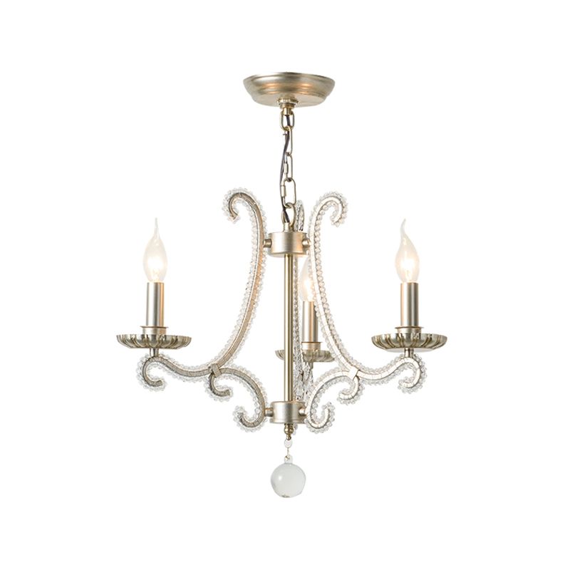 American Style Candle Chandelier Light Fixtures Multi-Head Hanging Pendant Lamps for Living Room
