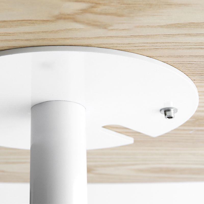 Square Bar Table in Metal and Wood Glam Bar Table with Pedestal Base