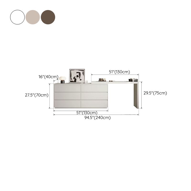 Contemporary With Drawer Solid Wood Mirror White Bedroom Make-up Vanity