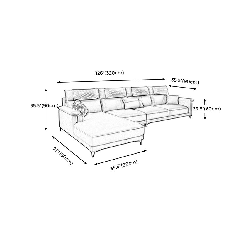 Pillow Top Arm Contemporary Back Settee Couch with Pillows in Gray