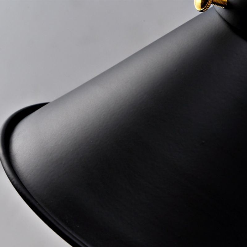 Black Single Contemporary Wall Mounted Sconce Iron Shaded Wall Light