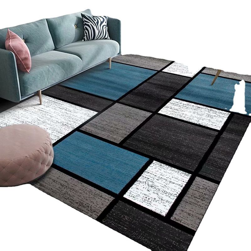 Modern Geometric Pattern Rug Creative Carpet Polyester Rug for Home Decoration