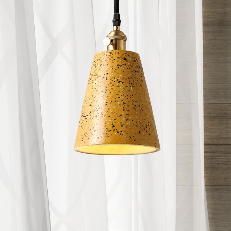 Cone Pendant Lighting in Nordic Style Cement 1 Light Black/Grey/White Hanging Light