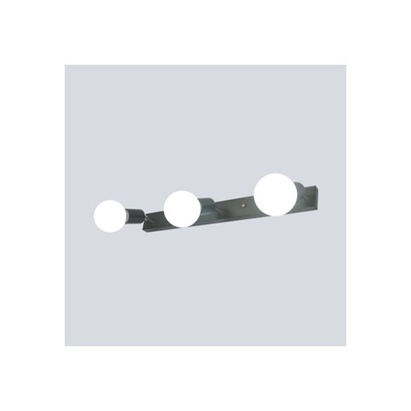 3/4 têtes d'éclairage de vanité de chambre à coucher avec ampoule exposée de style simple métal / blanc finition murale lampe