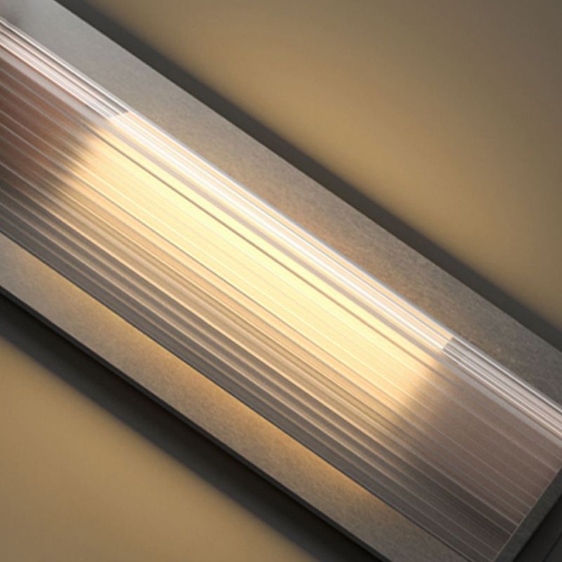 Contemporary Wall Sconce Black Outdoor Wall Light Fixture with Metal