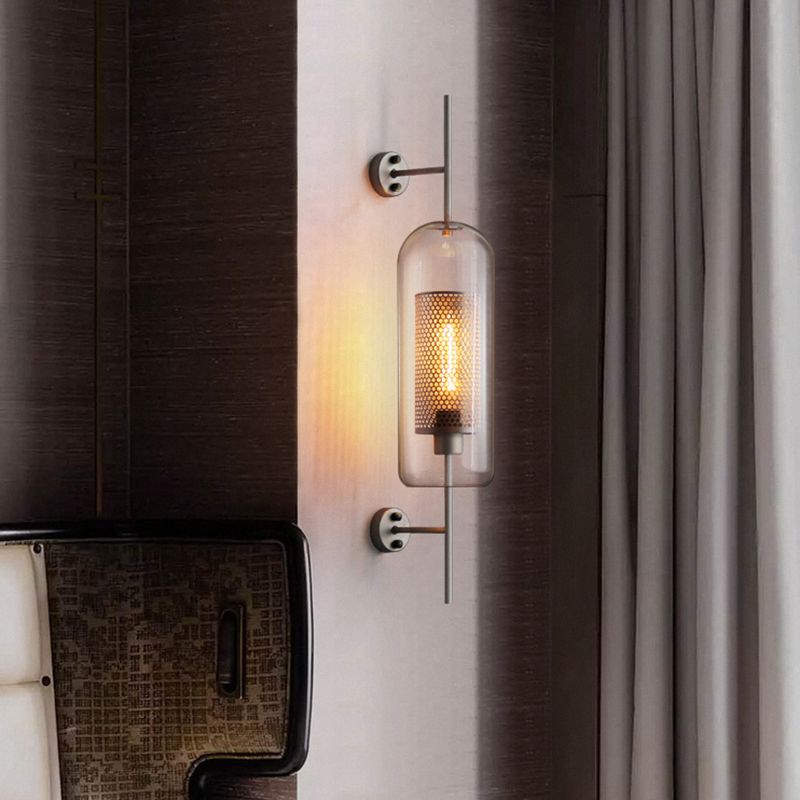 Klares Glasgeometrische Wandlampe Einfachheit Ein-Bulb-Korridorwandleuchte