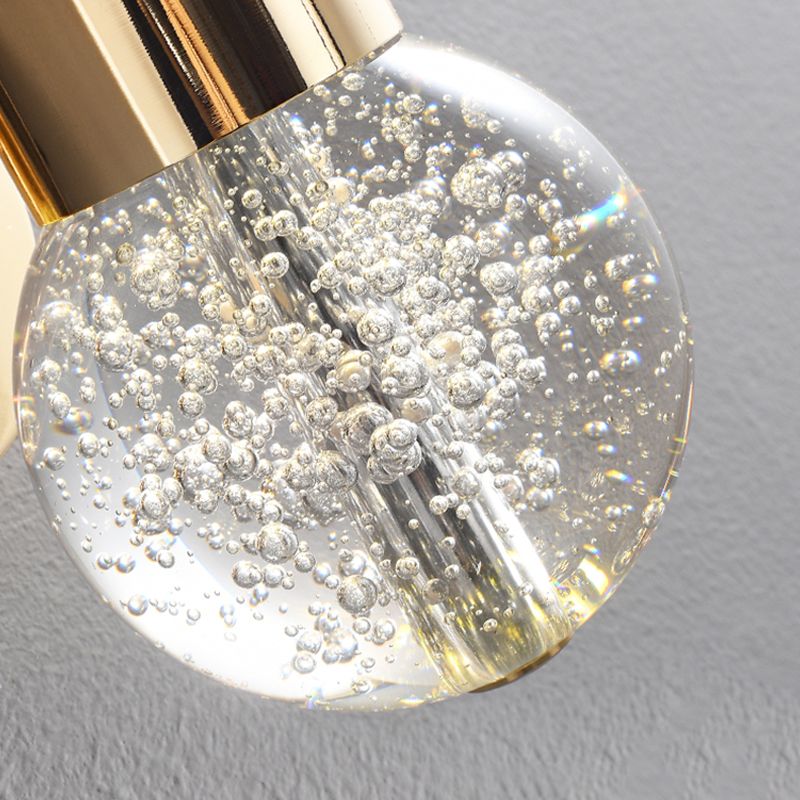 Crystal Unique Wall Sconce Modern 3 Lights Wall Mount Light Fixture in Gold
