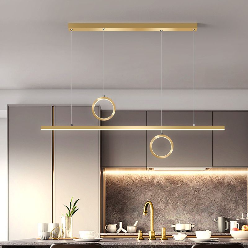 3-Lights Modernist Island Pendants Metal Pendant Lights for Living Room