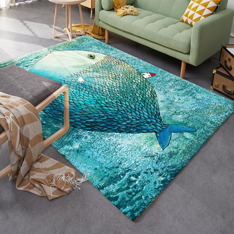 Minimalist Rug Modern Abstract Pattern Rug Polyester Stain Resistant Area Carpet for Living Room