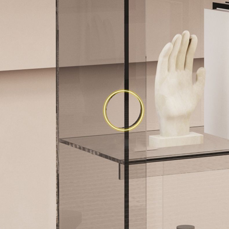 Glam Closed Back Standard Bookshelf Shelves Included Acrylic Bookcase