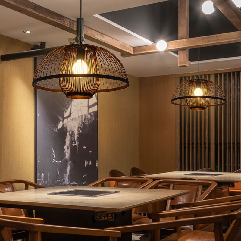 Bamboo moderne suspendu le luminaire pendentif simple pour le salon du salon
