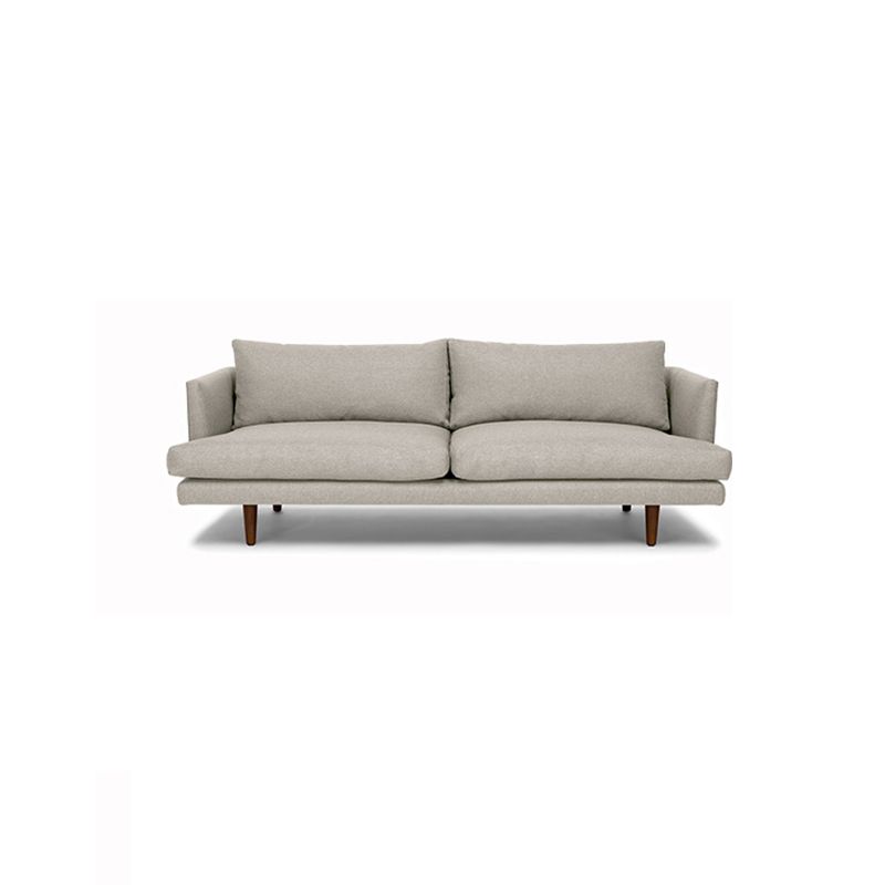 Contemporary Tuxedo Arm Sofa Fabric Standard Sofa with Pillows