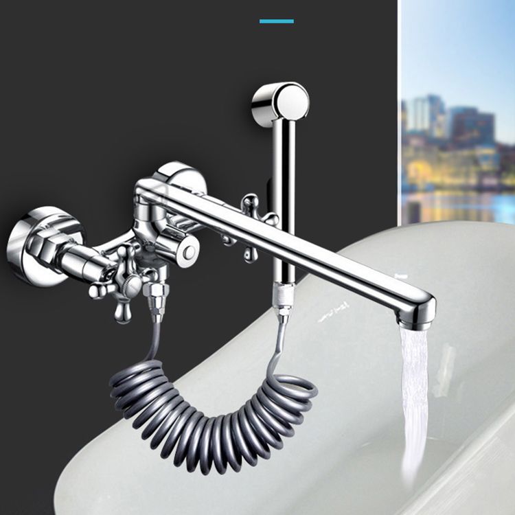 Traditional Style Claw Foot Tub Faucet Copper Floor Mounted Claw Foot Tub Faucet